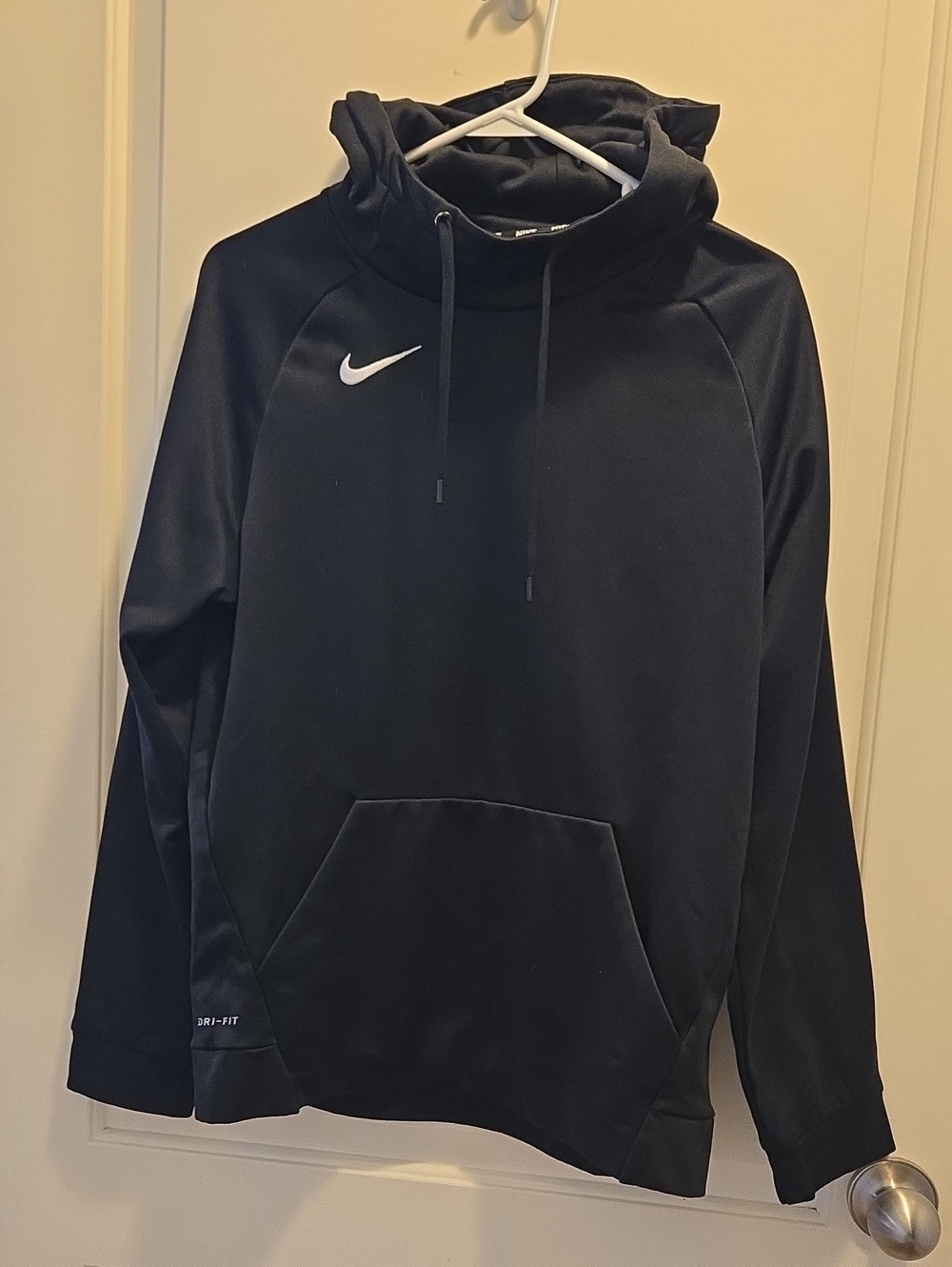 Nike Black Pullover Hoodie with White Swoosh